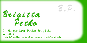 brigitta petko business card